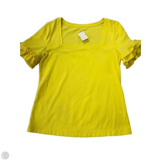 Top Short Sleeve Designer By Lilly Pulitzer In Yellow, Size: M