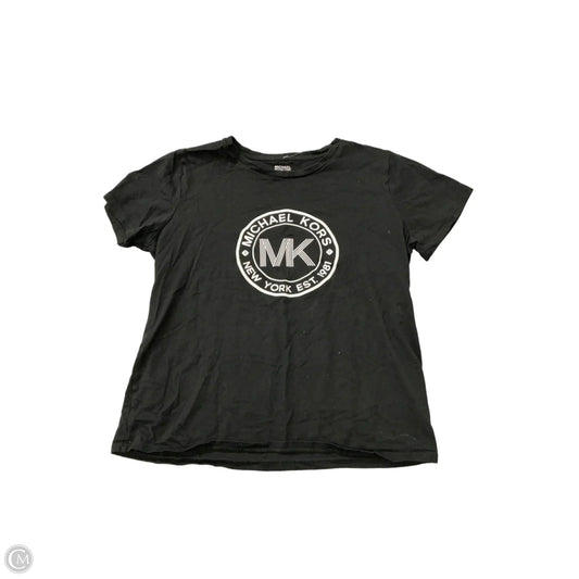 Top Short Sleeve Designer By Michael Kors In Black & White, Size: M