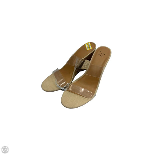 Sandals Heels Wedge By A New Day In Clear, Size: 6