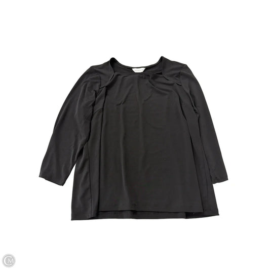 Top Long Sleeve By Liz Claiborne In Black, Size: Xl