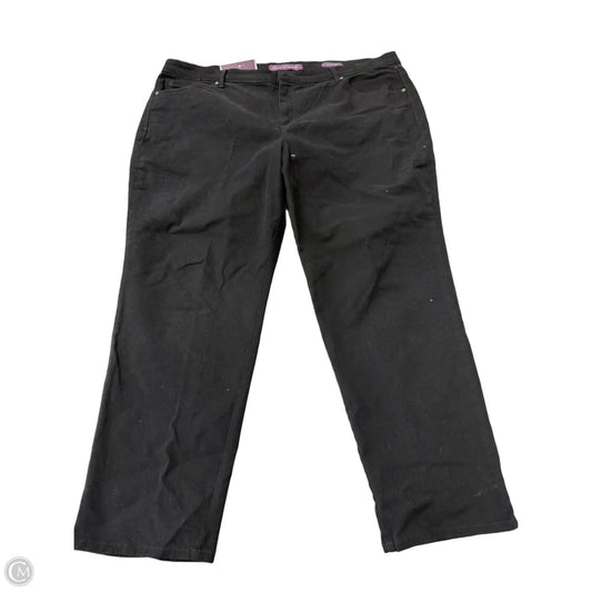Jeans Straight By Gloria Vanderbilt In Black Denim, Size: 20