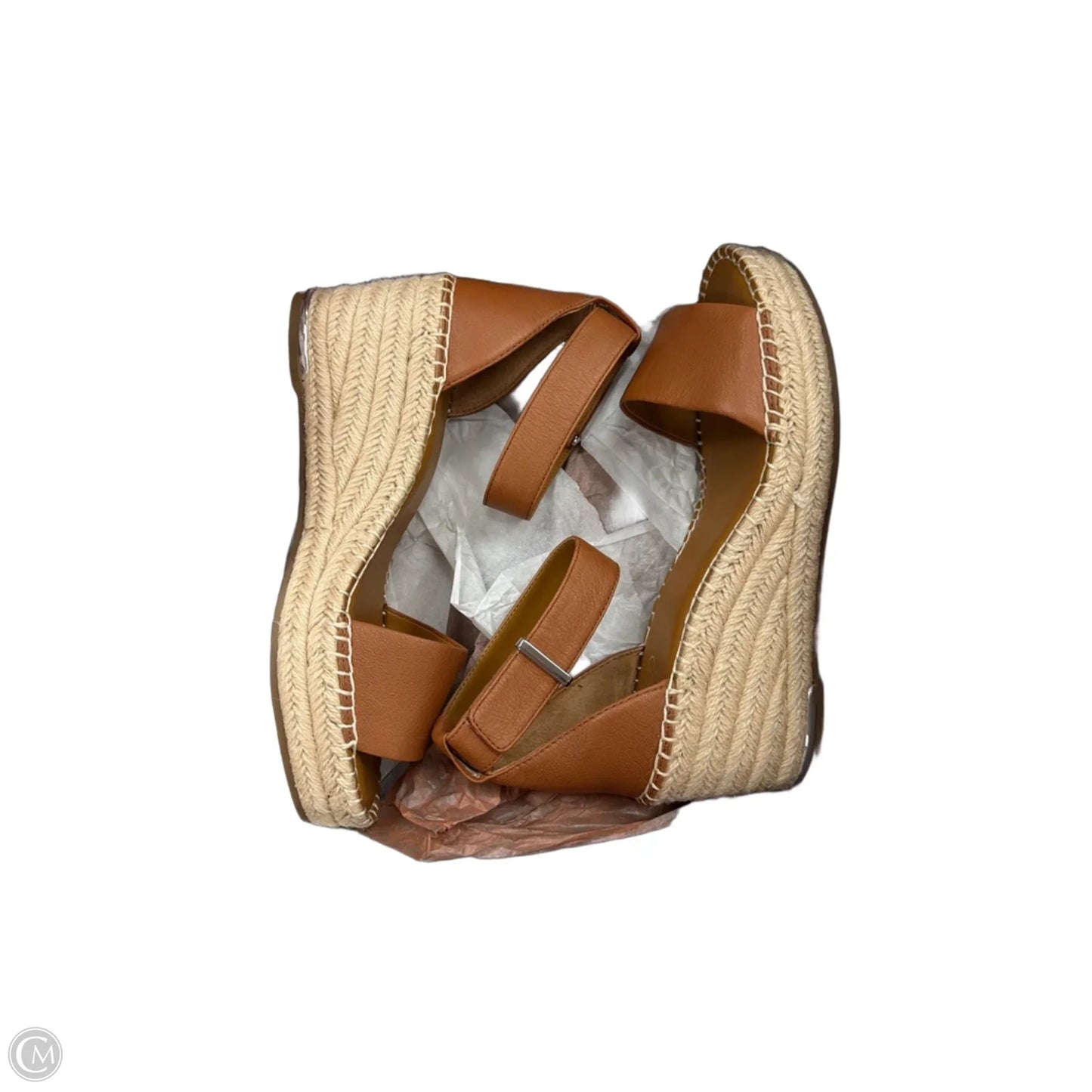 Sandals Heels Wedge By Franco Sarto In Brown, Size: 9.5