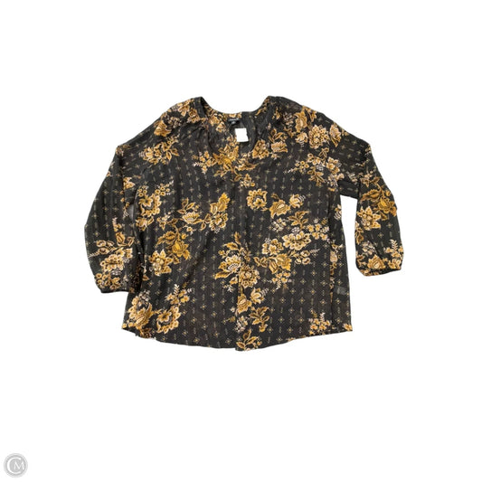 Top Long Sleeve By Torrid In Floral Print, Size: 2x