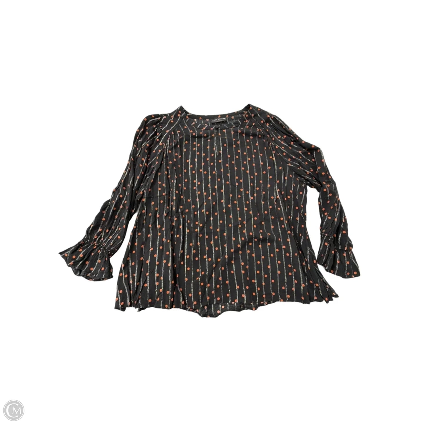 Top Long Sleeve By Lane Bryant In Black & Orange, Size: 2x