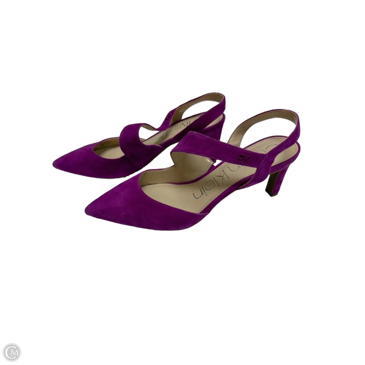 Sandals Heels Stiletto By Calvin Klein In Purple, Size: 8