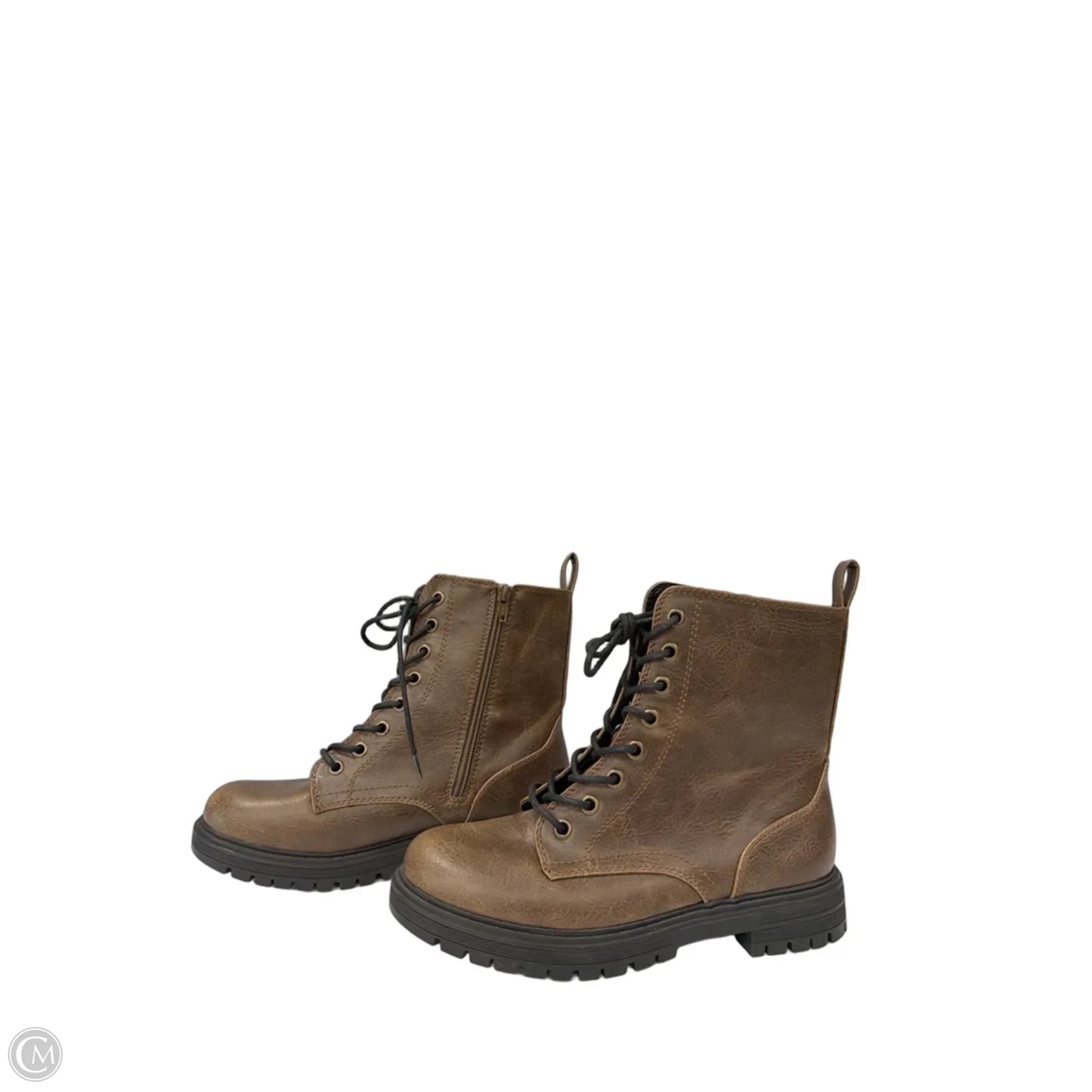 Boots Ankle Flats By So In Brown, Size: 8.5
