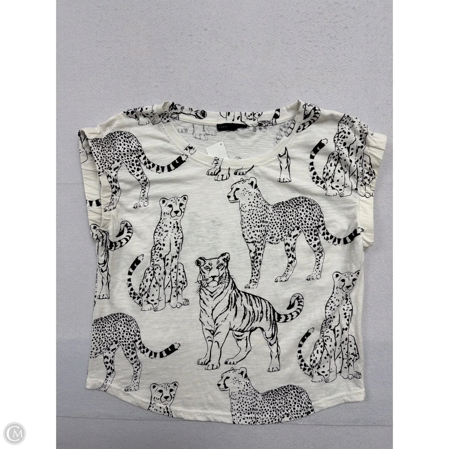 Top Short Sleeve By Jane And Delancey In Black & White, Size: S