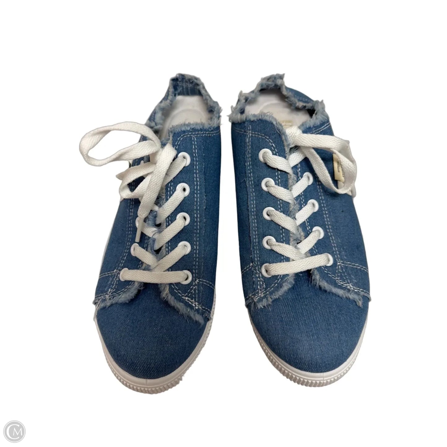 Shoes Flats By Clothes Mentor In Blue Denim, Size: 8.5