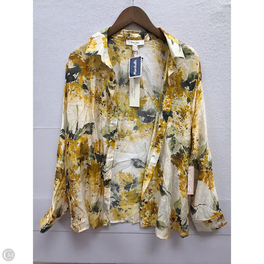 Top Long Sleeve By Clothes Mentor In Yellow, Size: Xl