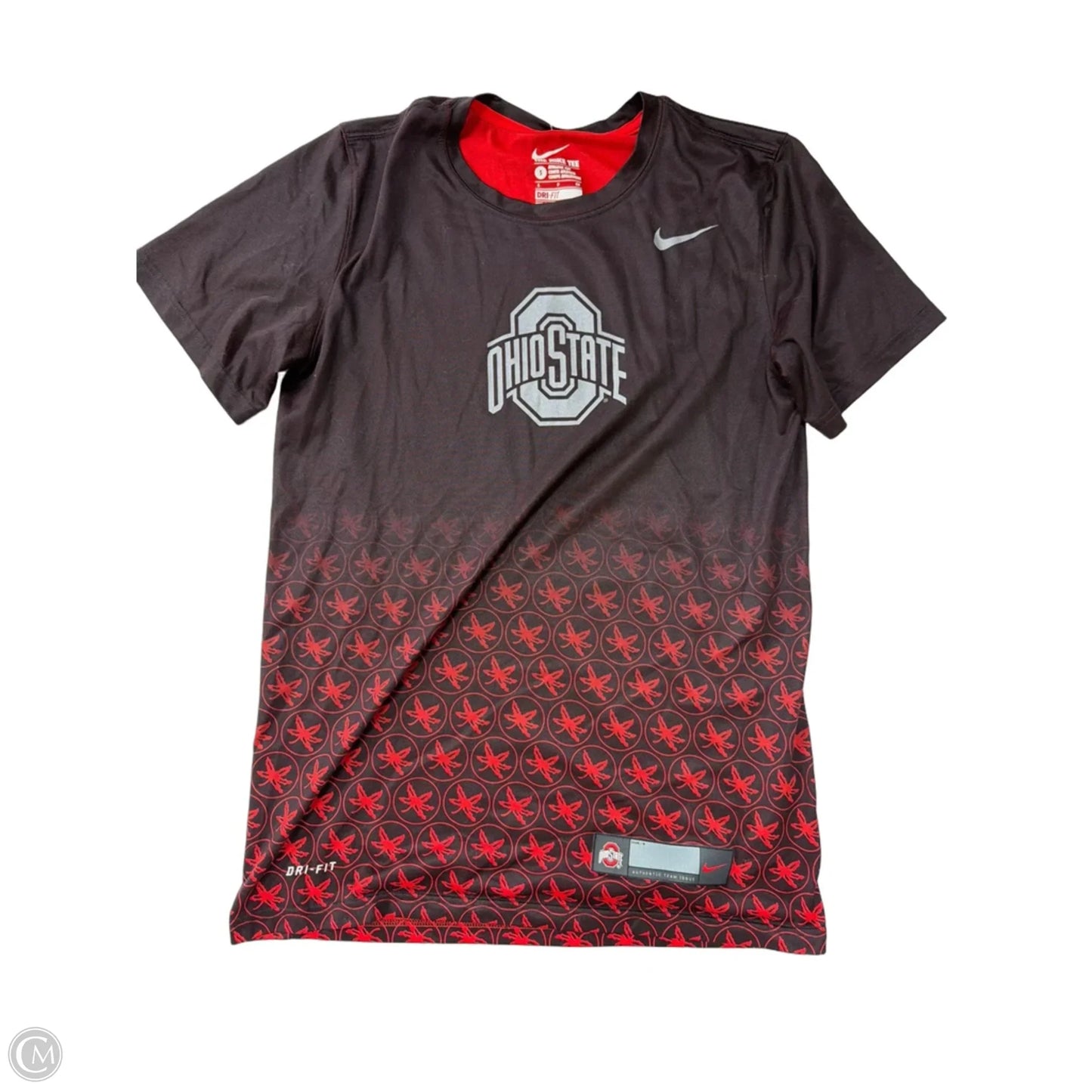Athletic Top Short Sleeve By Nike In Maroon, Size: 9.5