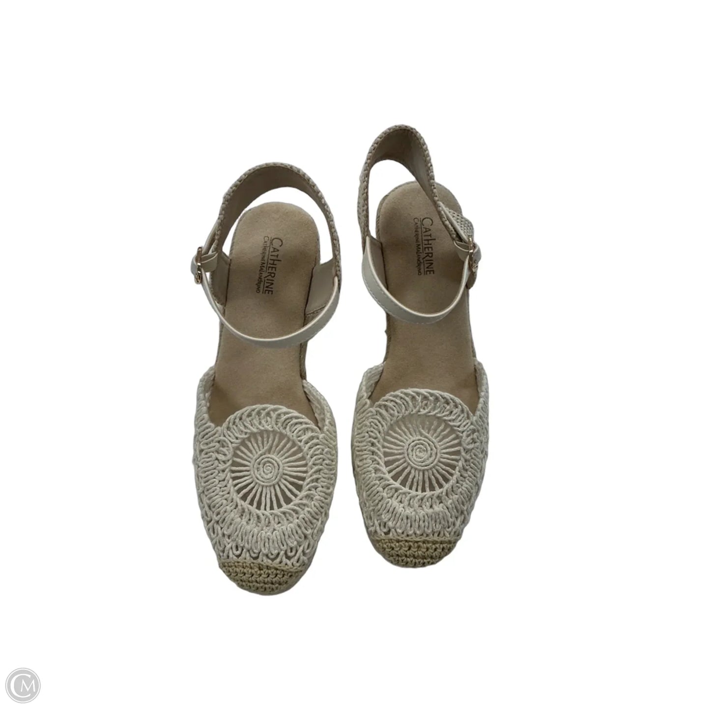 Sandals Heels Wedge By Catherine Malandrino In Floral Print, Size: 9