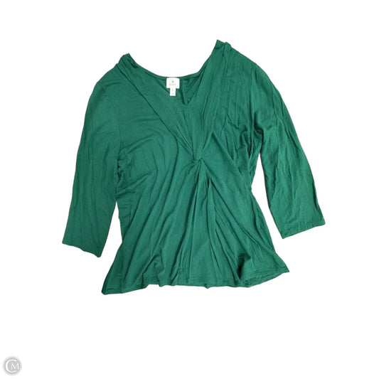 Top Long Sleeve By Dressbarn In Green, Size: M