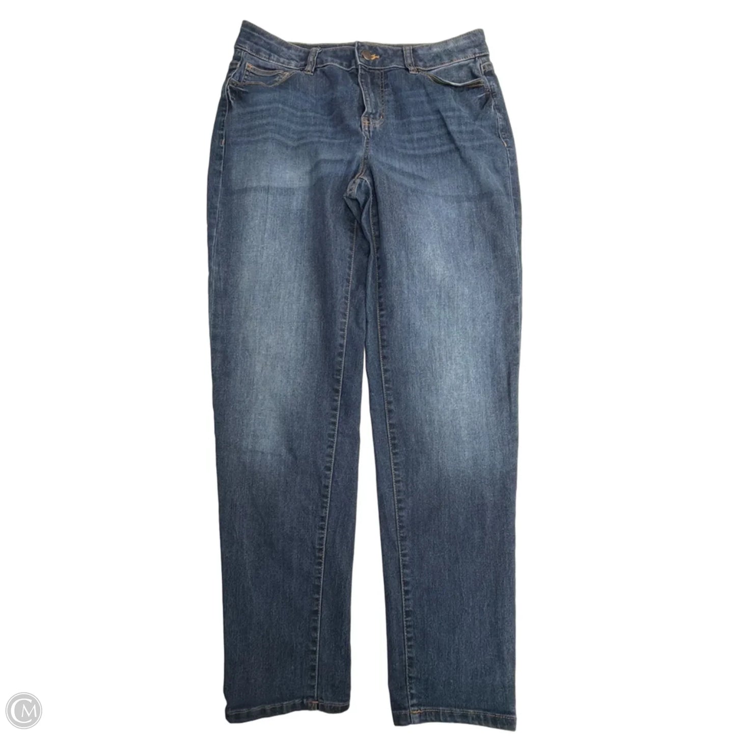 Jeans Straight By Dressbarn In Blue Denim, Size: 8