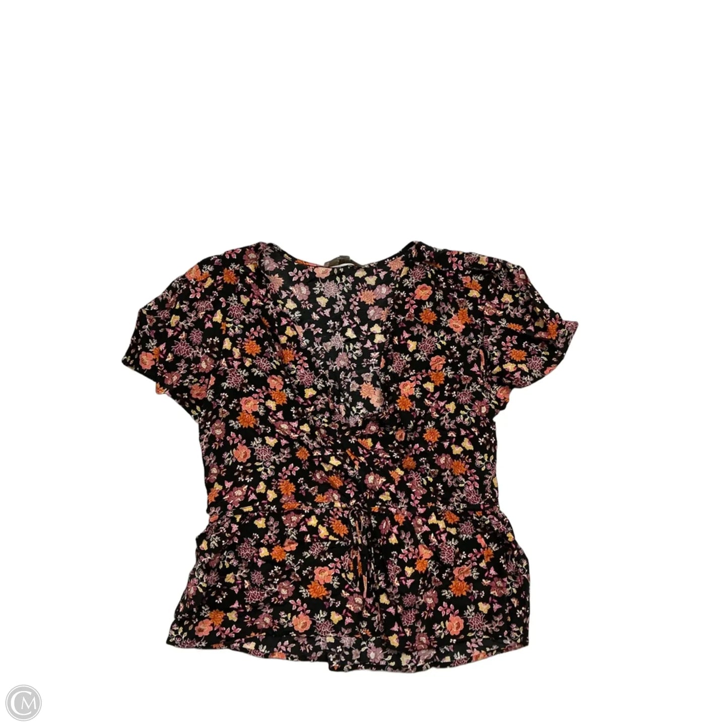 Top Short Sleeve By Loft In Floral Print, Size: M