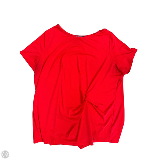 Top Short Sleeve By Inc In Red, Size: 2x