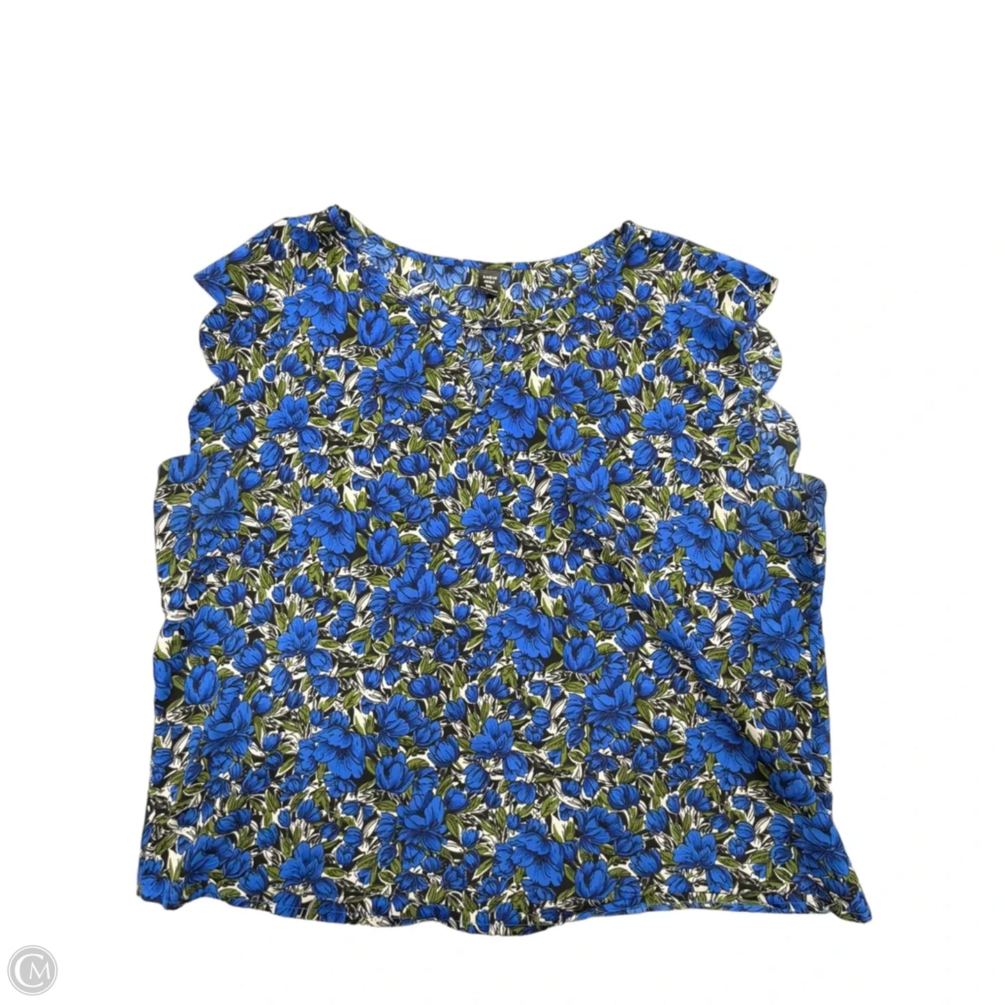 Top Short Sleeve By Shein In Floral Print, Size: 3x