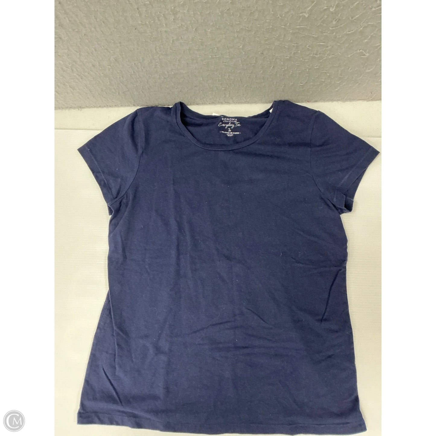 Top Short Sleeve Basic By Sonoma In Blue, Size: L