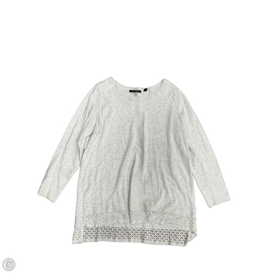 Top Long Sleeve By Cyrus In Grey, Size: 1x
