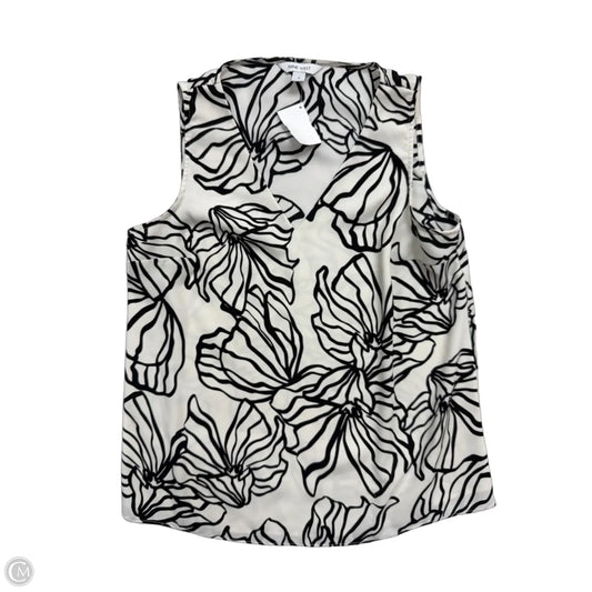 Top Short Sleeve By Nine West In Black & White, Size: Small