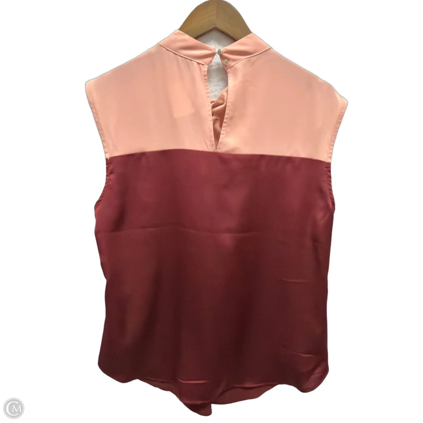 Top Short Sleeve By New York And Co In Pink & Red, Size: L