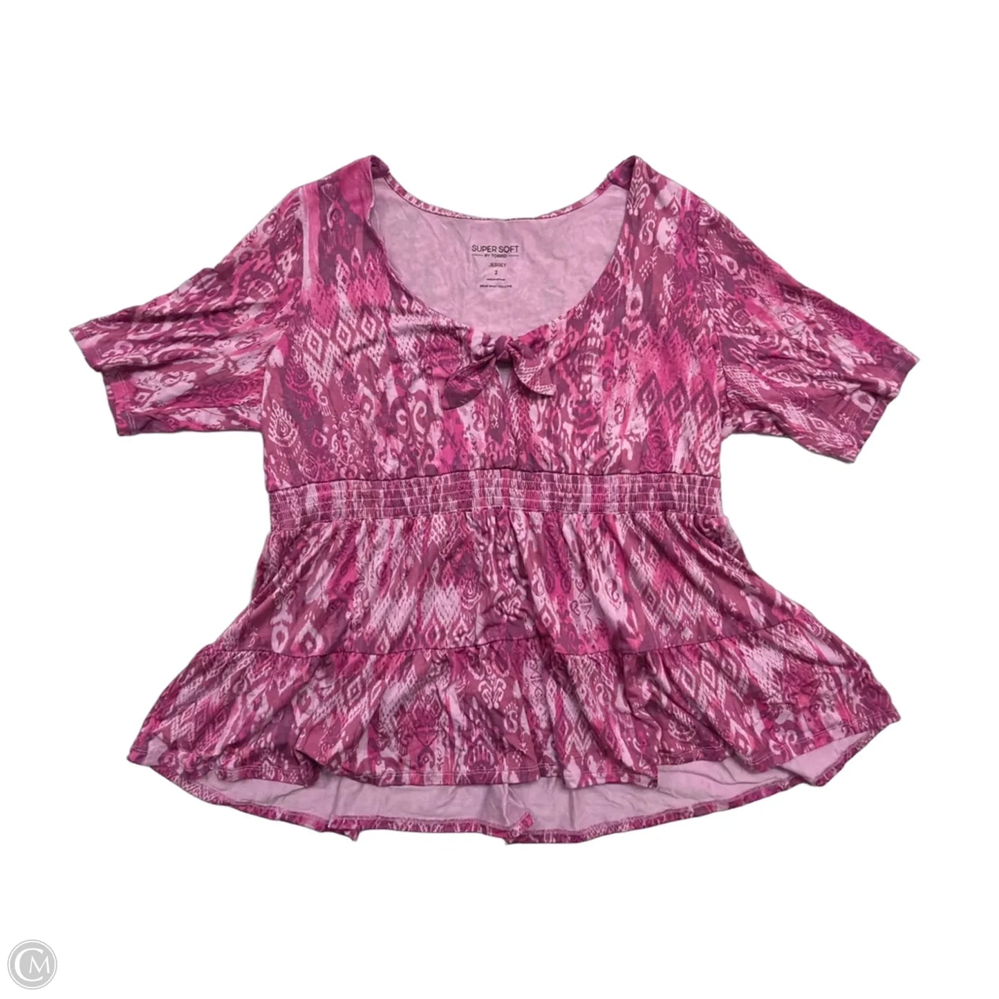 Top Short Sleeve By Torrid In Pink, Size: 2x