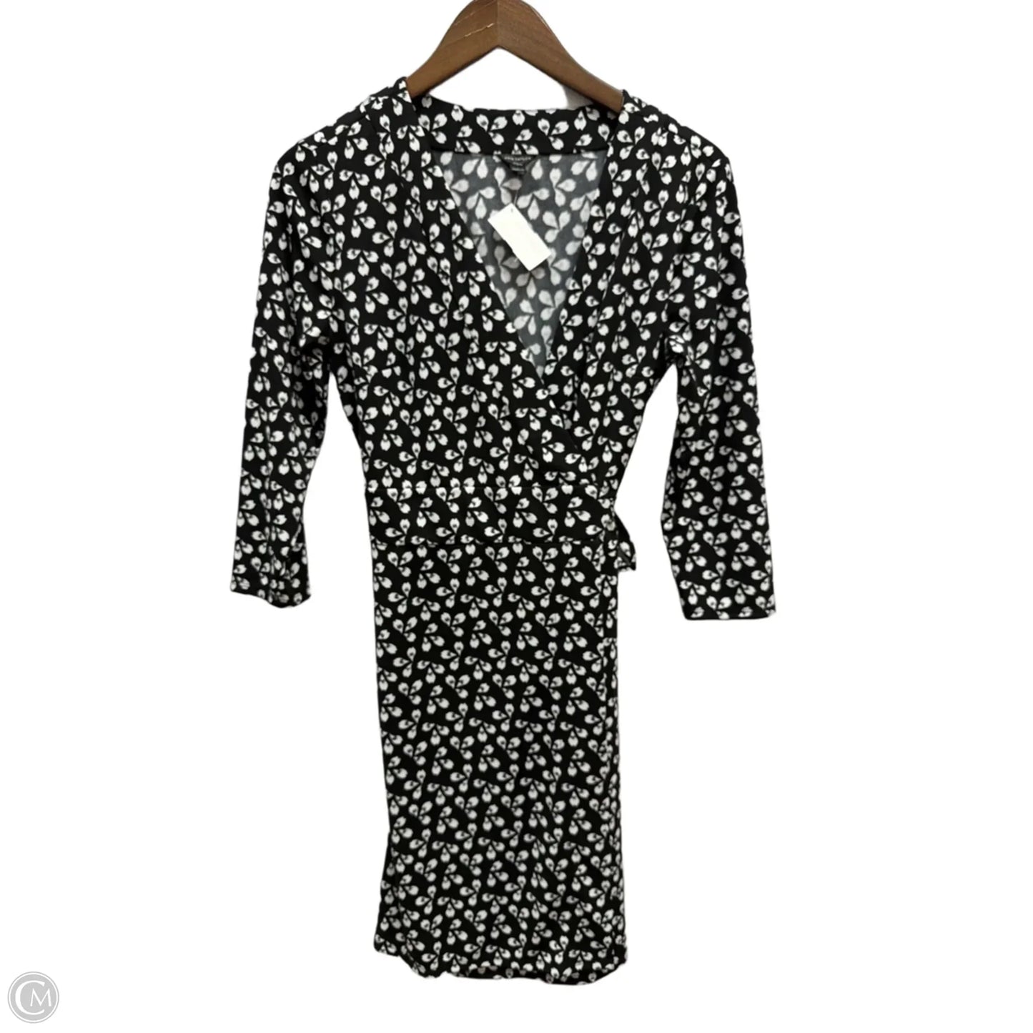 Dress Casual Midi By Ann Taylor In Black & White, Size: 4x