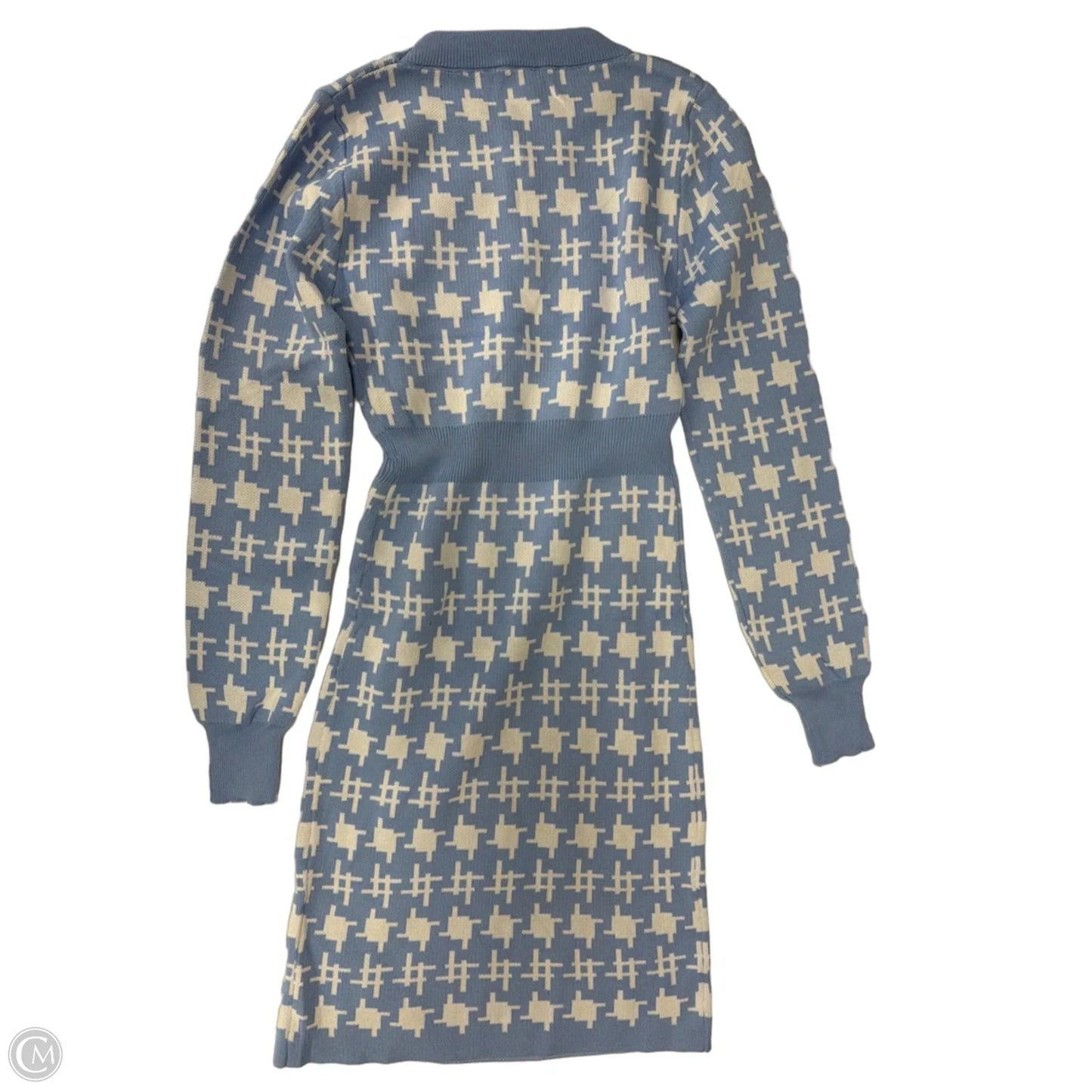 Dress Sweater By Clothes Mentor In Blue & White, Size: S