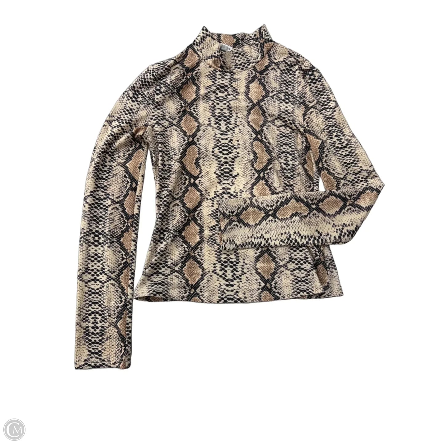 Top Long Sleeve By Shein In Animal Print, Size: Xs