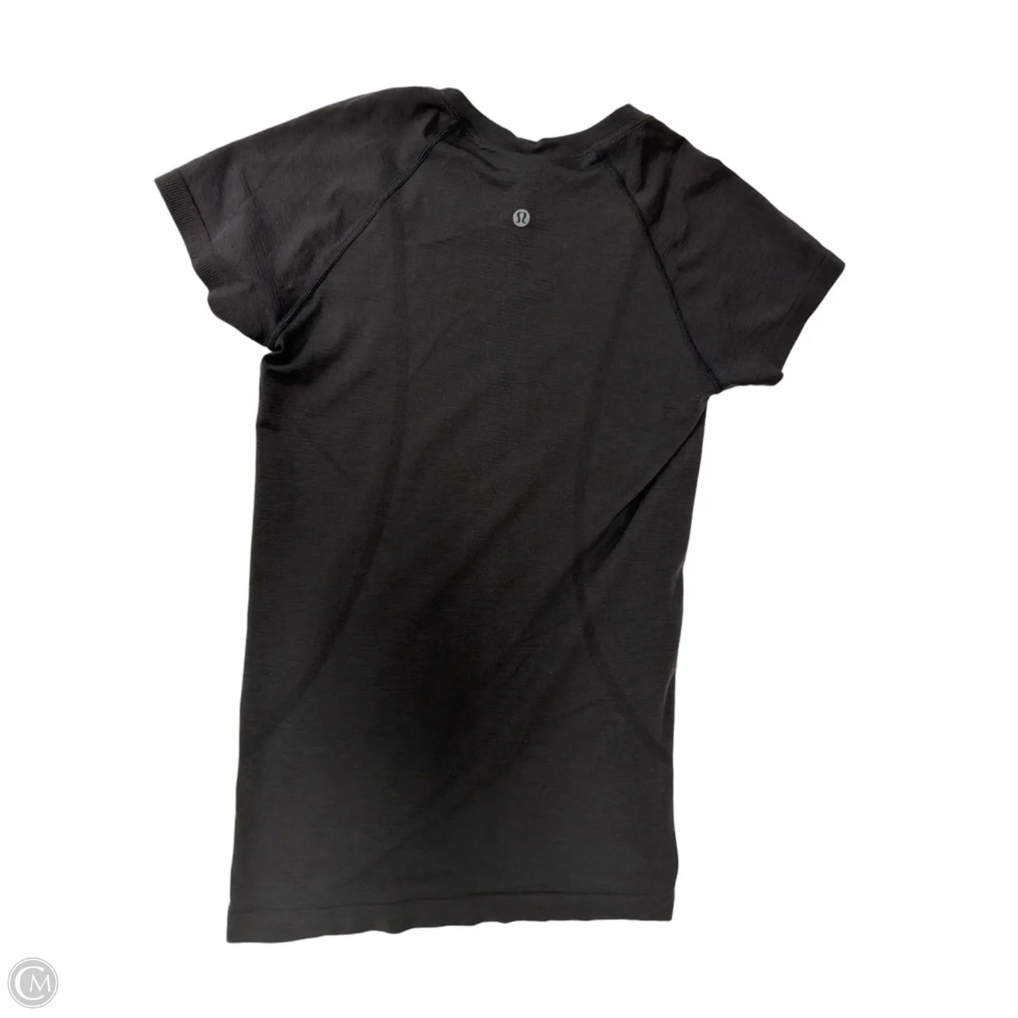 Athletic Top Short Sleeve By Lululemon In Black, Size: S
