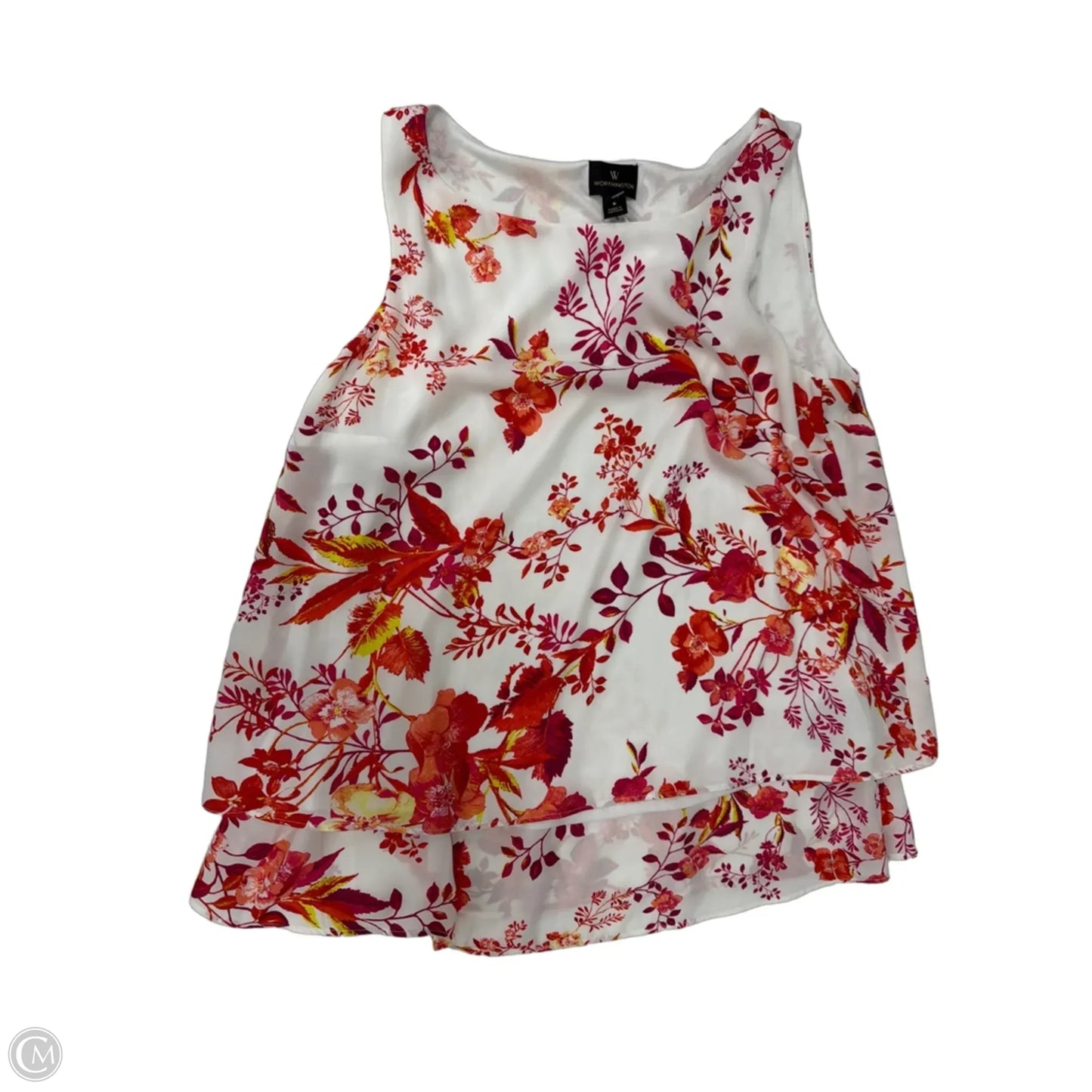 Tank Top By Worthington In Floral Print, Size: S
