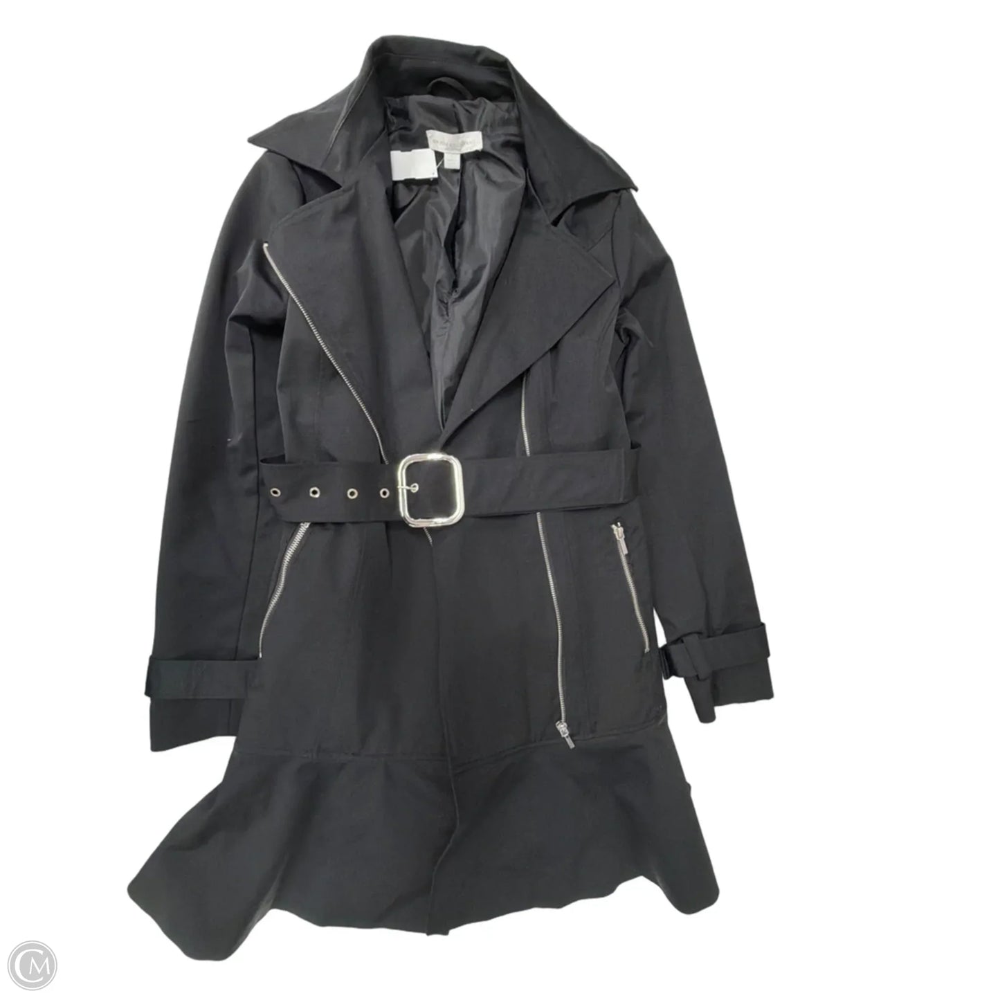 Coat Trench Coat By New York And Co In Black, Size: S