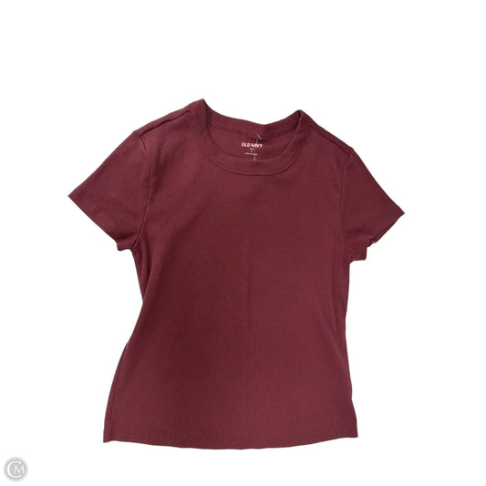 Top Short Sleeve Basic By Old Navy In Maroon, Size: M