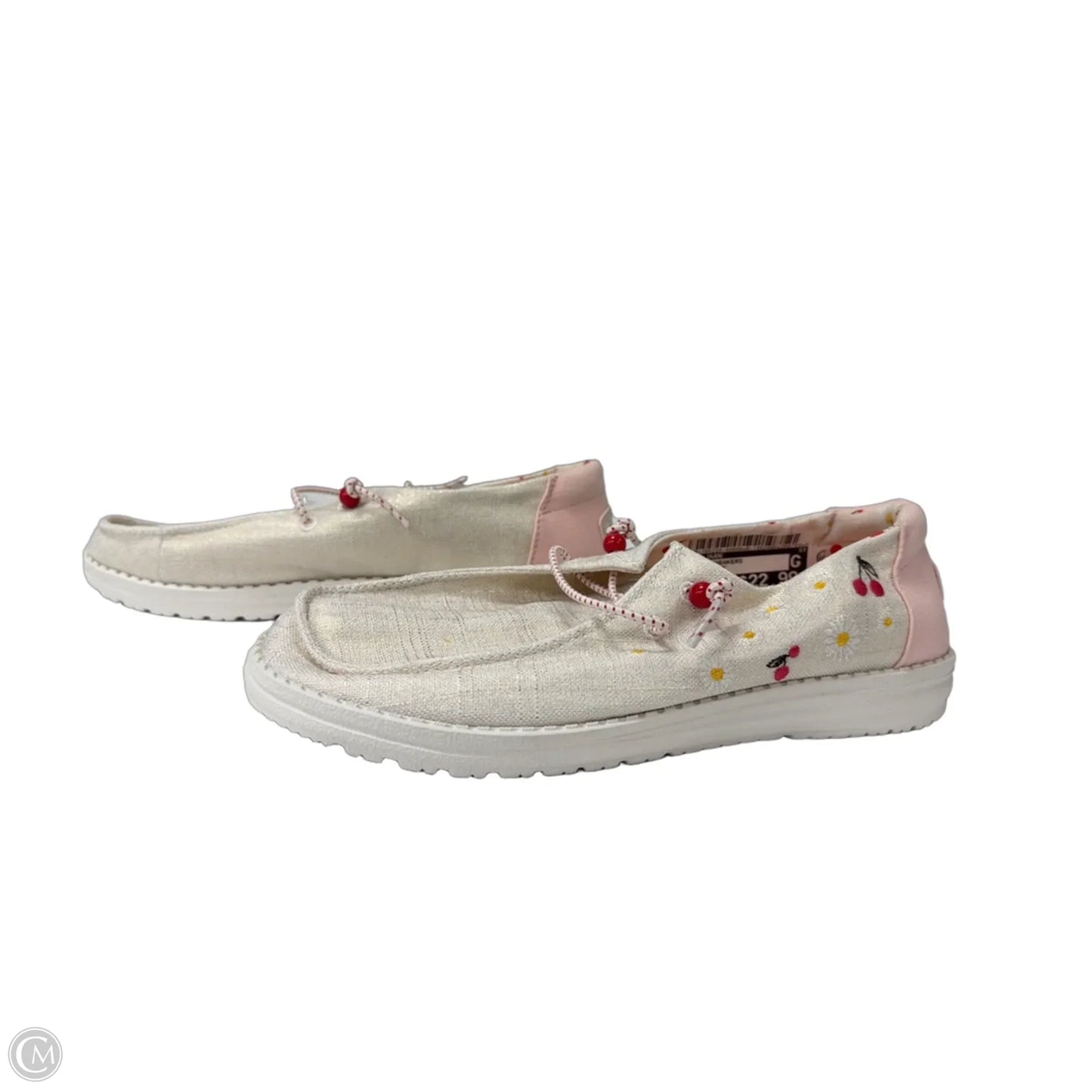 Shoes Sneakers By Hey Dude In Gold & Pink, Size: 9