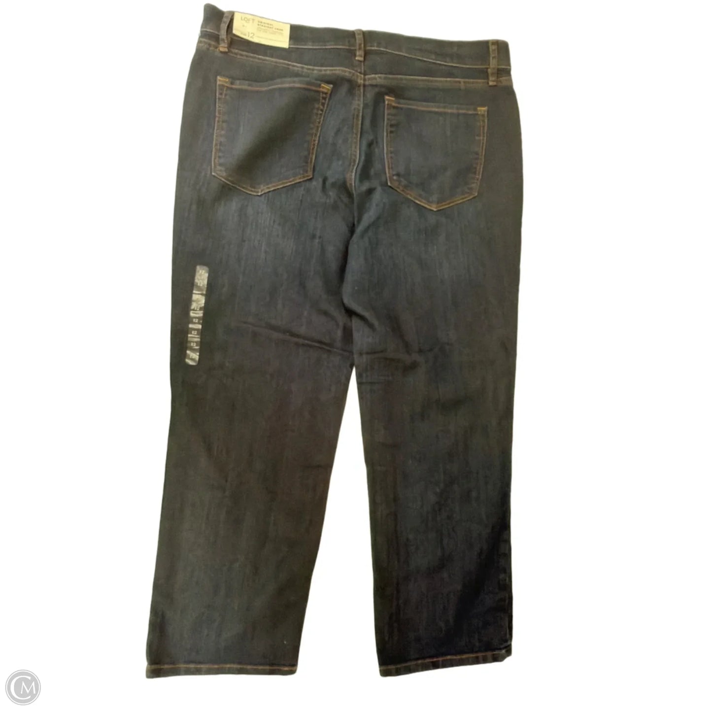 Jeans Straight By Loft In Blue Denim, Size: 12