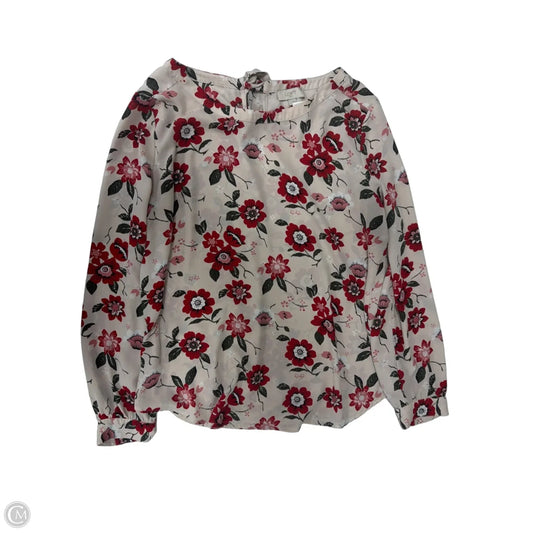 Top Long Sleeve By Loft In Floral Print, Size: L