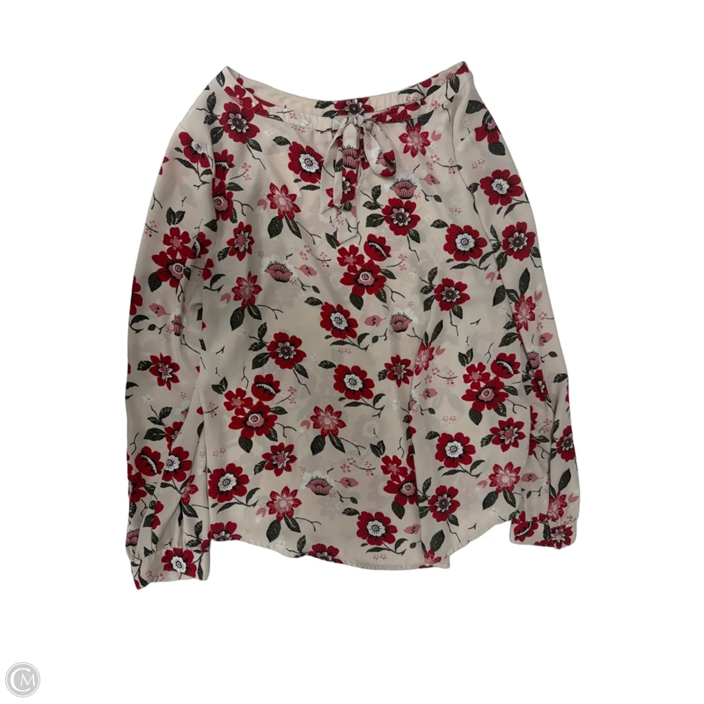Top Long Sleeve By Loft In Floral Print, Size: L