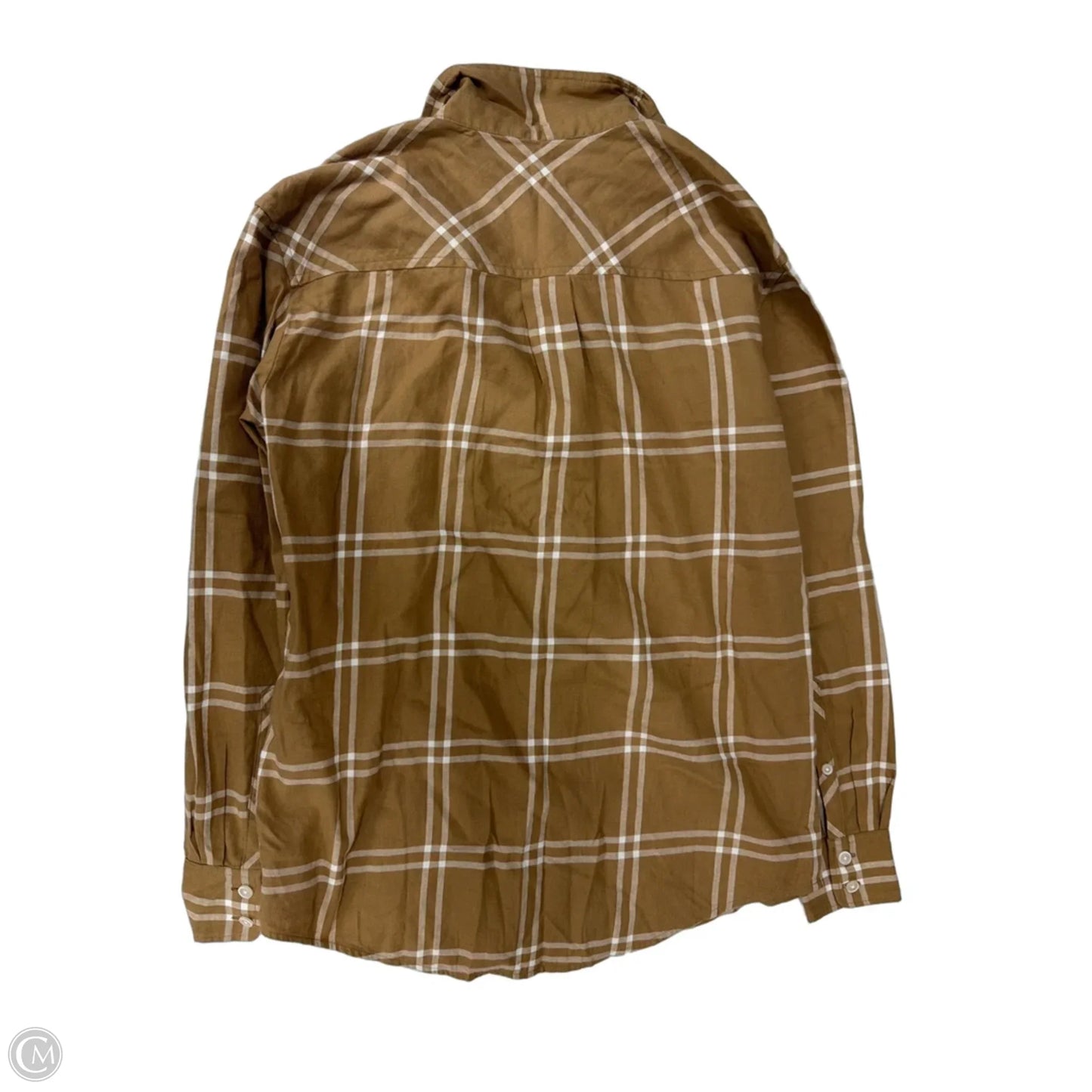 Top Long Sleeve By J. Crew In Brown & White, Size: Xxs