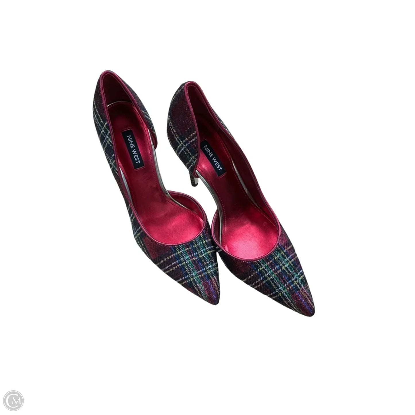 Shoes Heels Stiletto By Nine West In Plaid Pattern, Size: 7.5