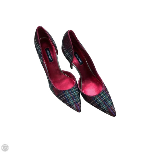 Shoes Heels Stiletto By Nine West In Plaid Pattern, Size: 7.5