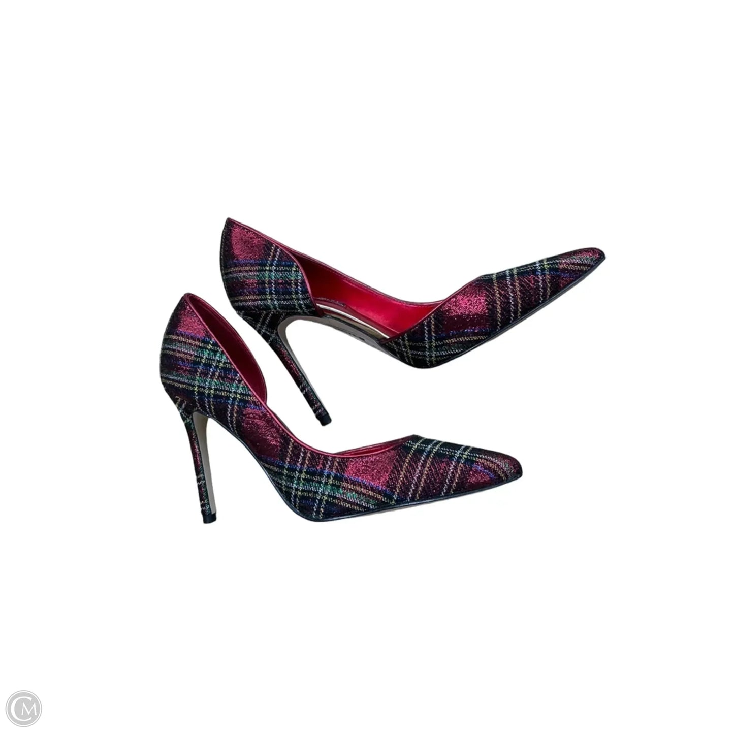 Shoes Heels Stiletto By Nine West In Plaid Pattern, Size: 7.5