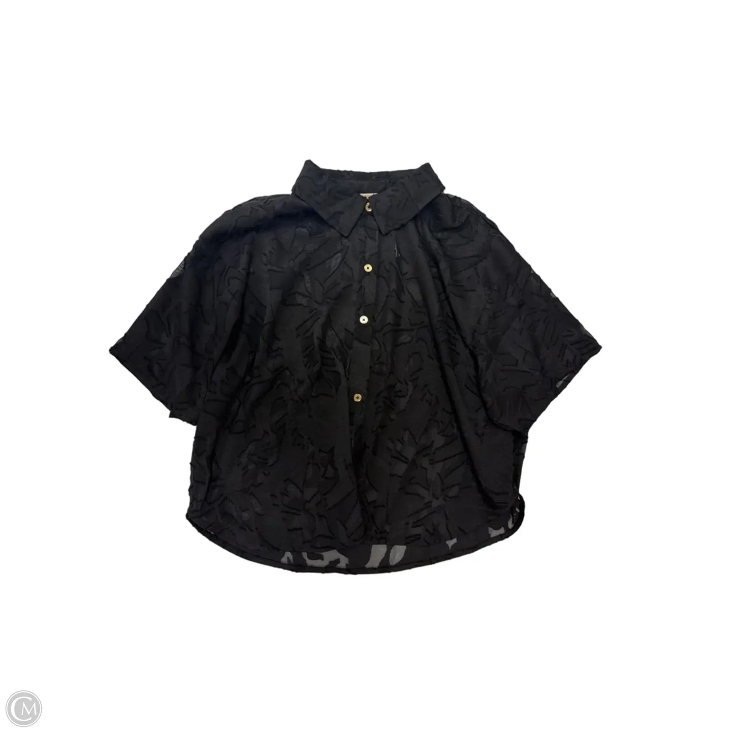 Top Short Sleeve Designer By Michael Kors In Black, Size: S