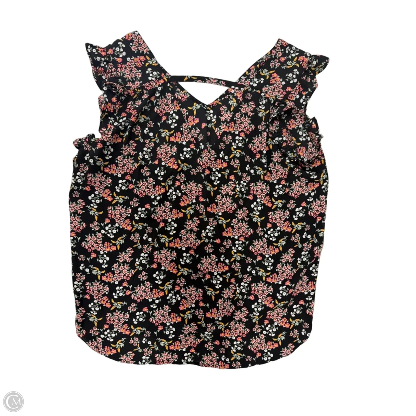 Top Short Sleeve By Loft In Floral Print, Size: S