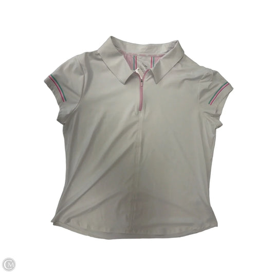 Athletic Top Short Sleeve By Rbx In White, Size: L