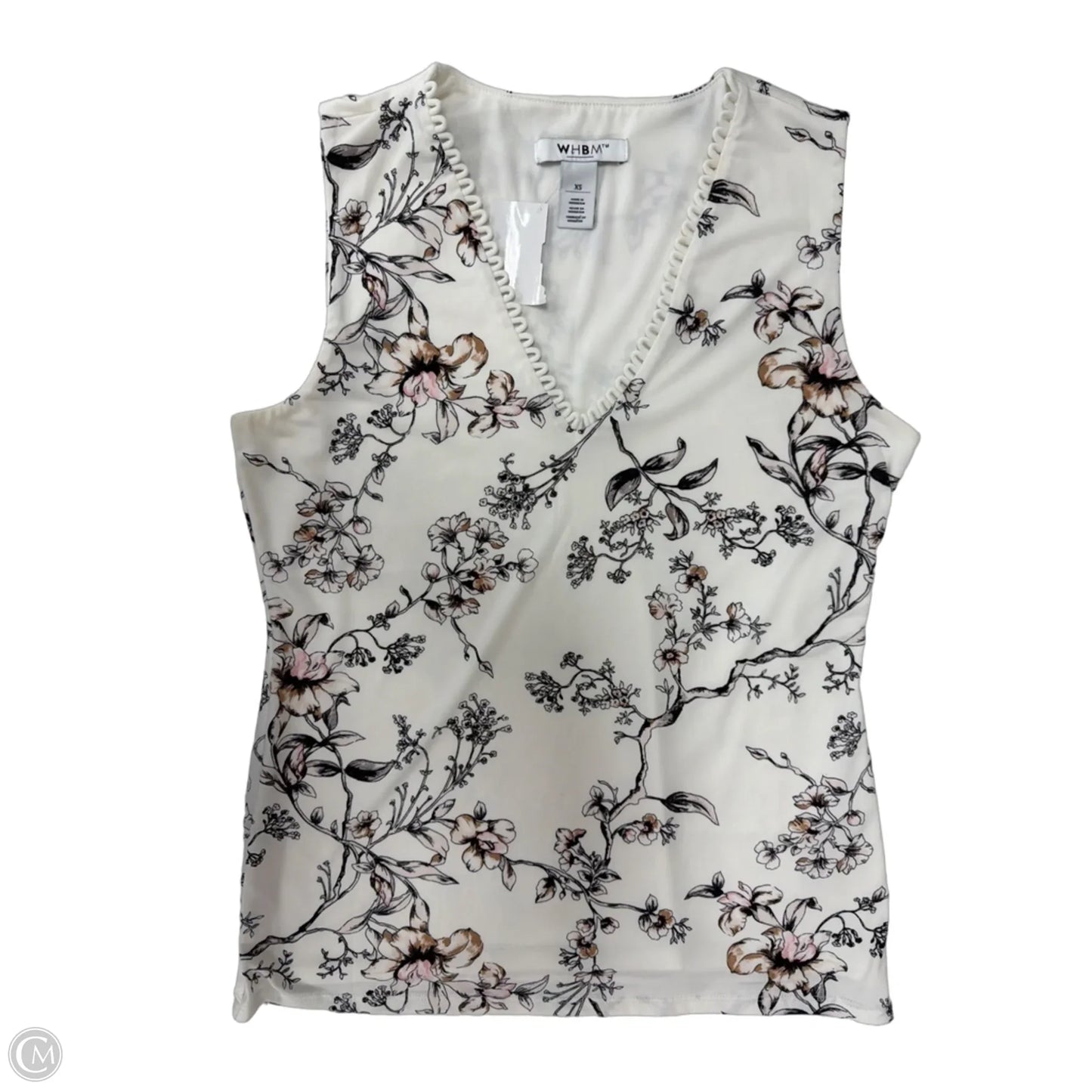 Tank Top By White House Black Market In Floral Print, Size: Xs