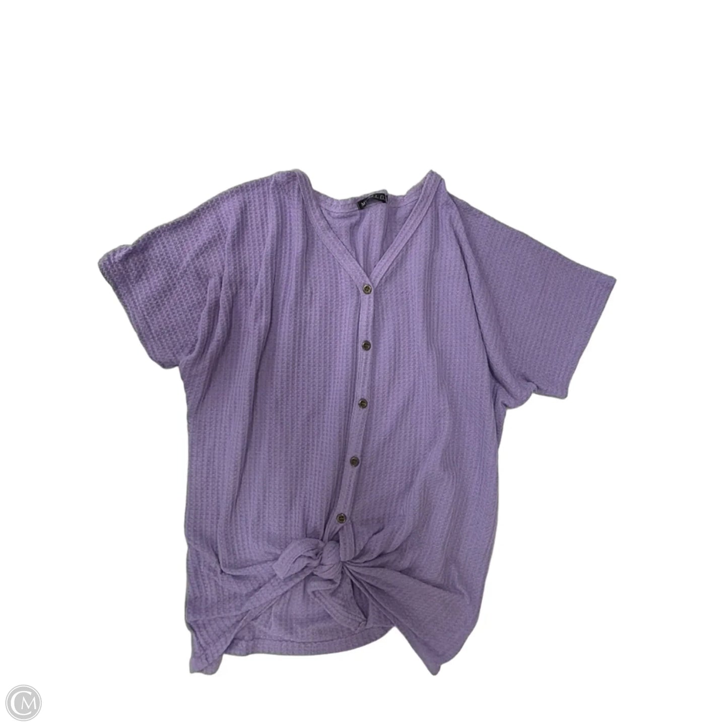 Top Short Sleeve By Miholl In Purple, Size: L