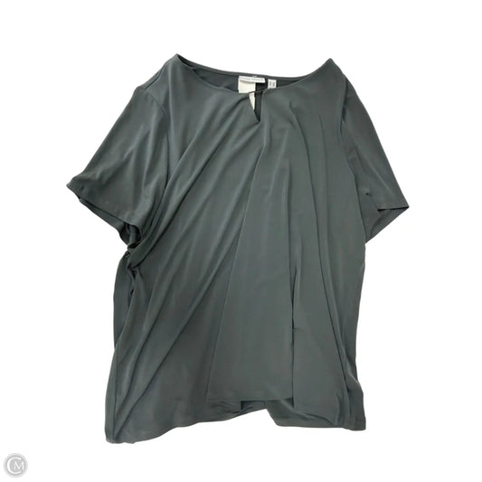 Top Short Sleeve By Susan Graver In Grey, Size: 3x