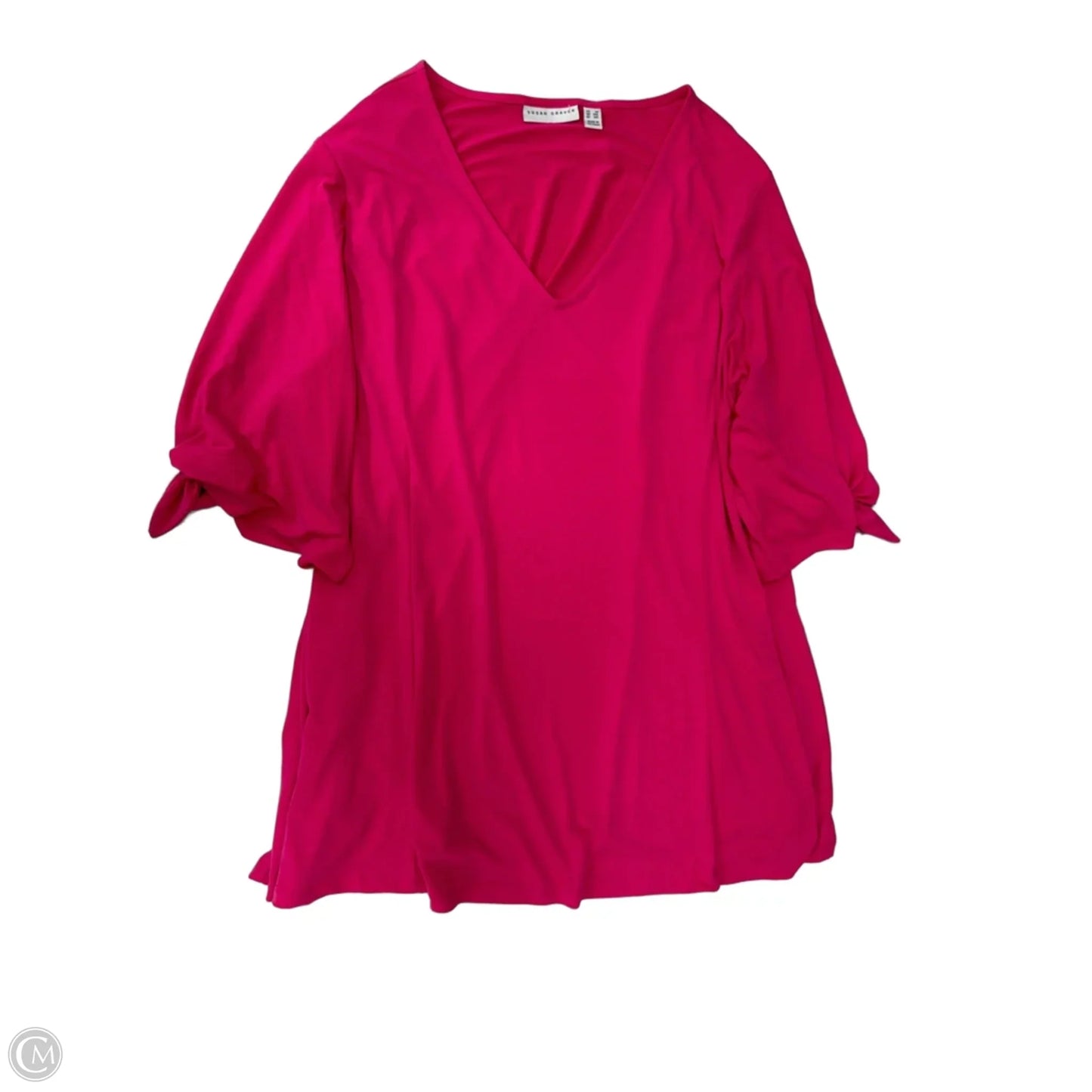 Top Short Sleeve By Susan Graver In Pink, Size: 3x