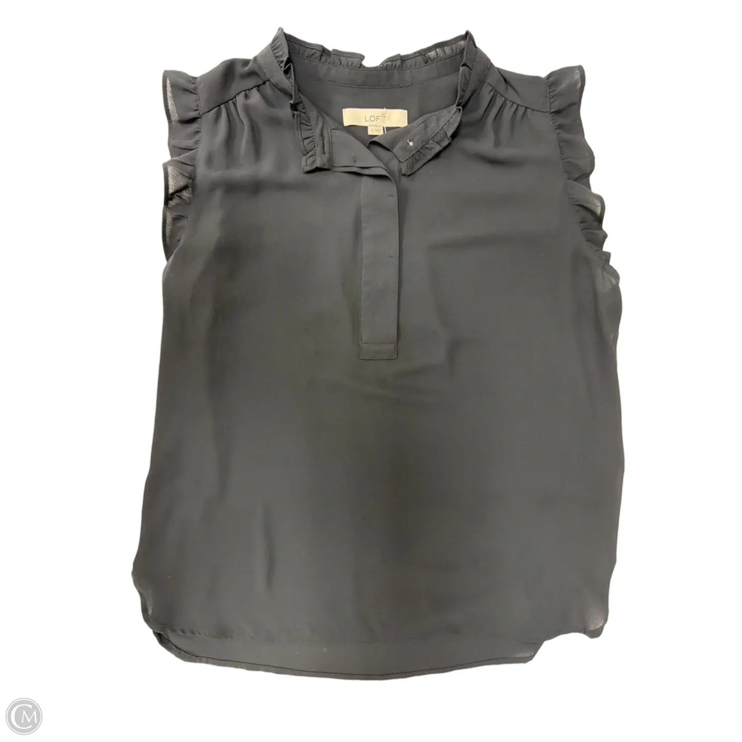 Top Short Sleeve By Loft In Black, Size: M