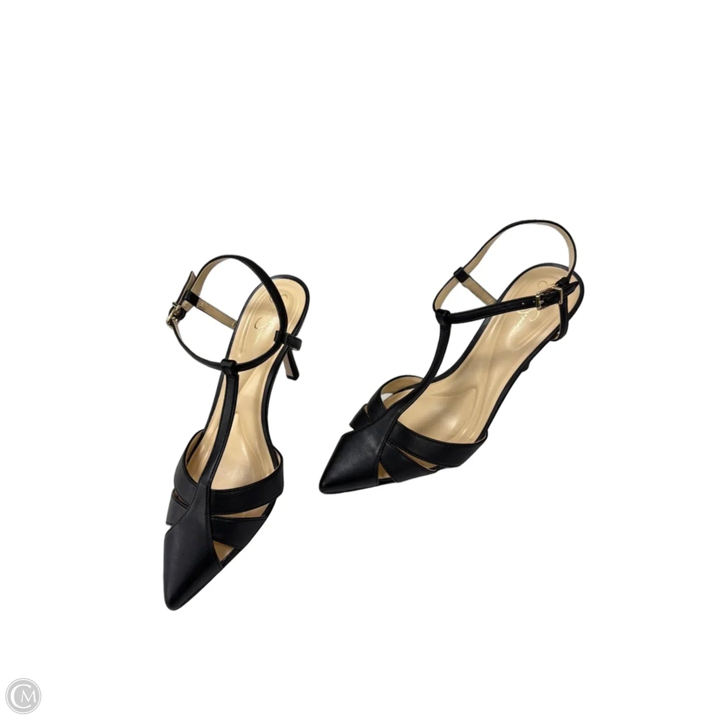 Sandals Heels Stiletto By Jessica Simpson In Black, Size: 8