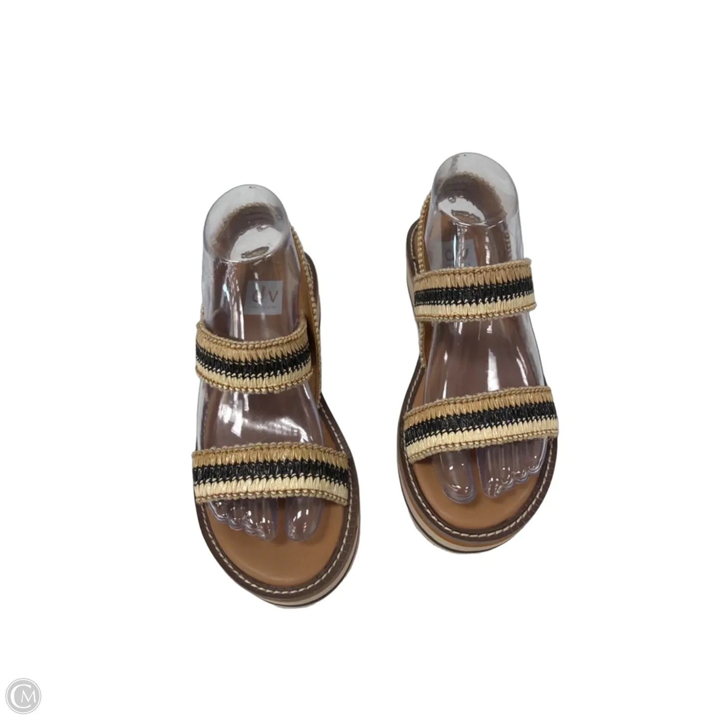 Sandals Heels Wedge By Dolce Vita In Black & Tan, Size: 7